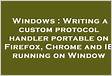 Set custom protocol handler in Firefox